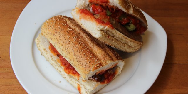 Sausage & Peppers Hero