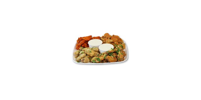 100 Piece Wings Platter - Half Bone-In/Half Boneless