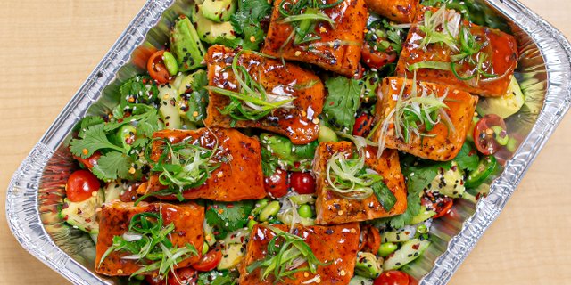 Chili Crisp Salmon Bowls