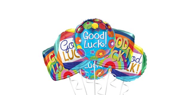 "Good Luck" Foil Balloons