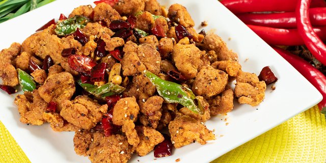 Chongqing Spicy Chicken Dices w/ Hot Peppers