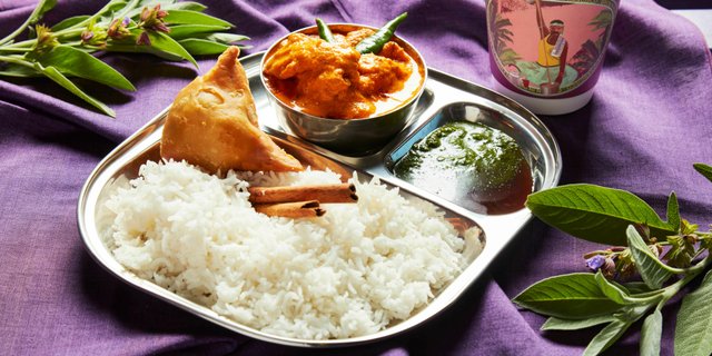 Rice & Spice Lunch Box w/ Samosa