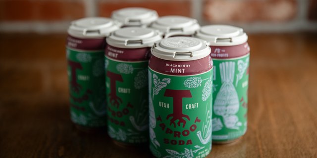 6-Pack Taproot Soda Blackberry Mint