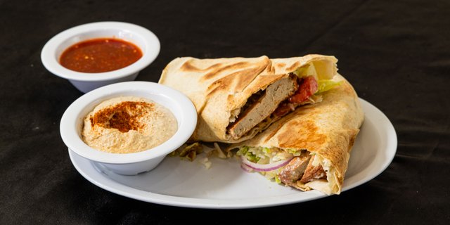 Vegan Cream Chop Pita Wrap