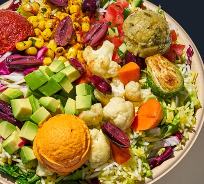 Roasted Vegetable + Avocado Bowl