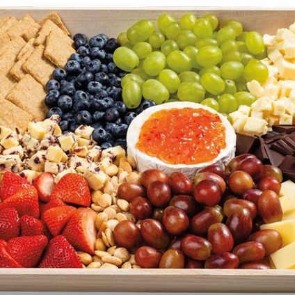 Sparkling Fruit and Cheese Charcuterie Board