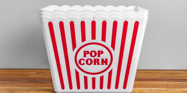 Reusable Striped Popcorn Serving Bucket