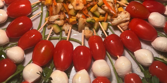 Mini Tomato & Mozzarella Skewers