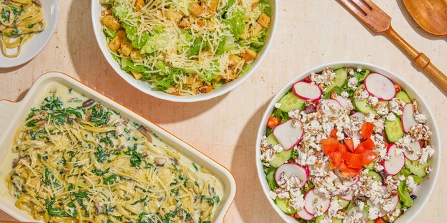 2-Pasta Meal w/ 2 Salads