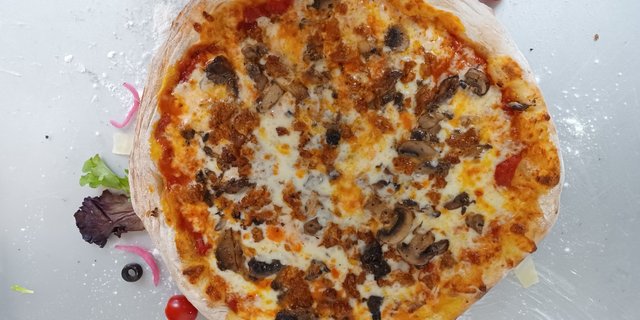 18" Cheese Pizza w/ 2 Toppings