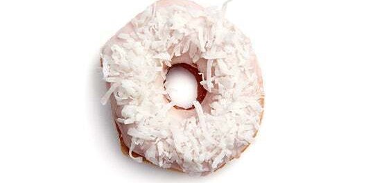 White Iced w/ Coconut Donut