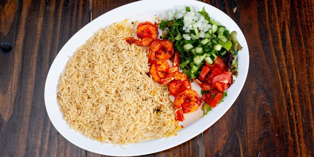 Shrimp Rice Platter