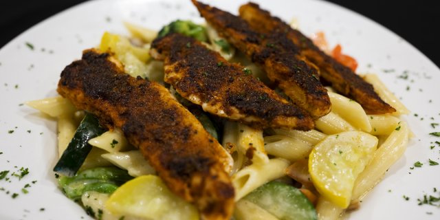 Blackened Chicken Pasta Primavera