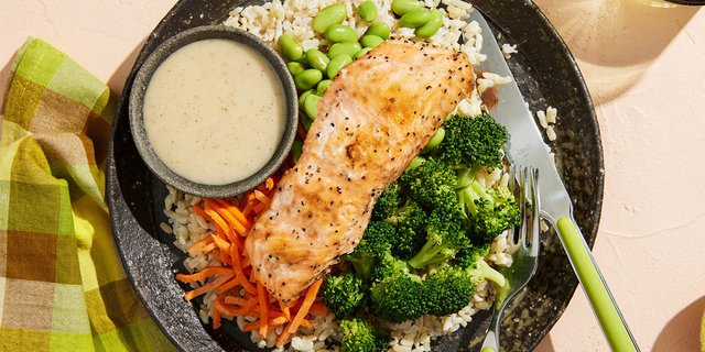 Lemon Maple Salmon Bowl