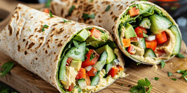 Hummus-Avocado Wrap