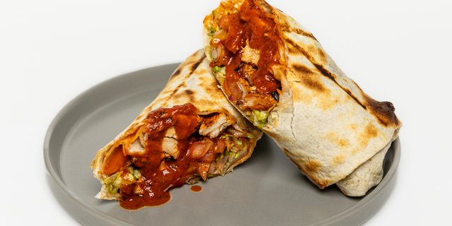 Spicy Chicken on Tortilla Wrap