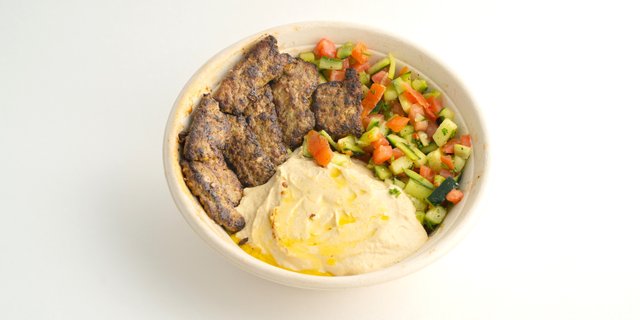 Lamb Kofta Hummus Salad