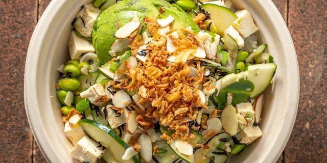 Tofu & Sliced Almond Poke Bowl
