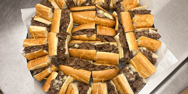 A la Carte Cheese Steak Sandwich Tray