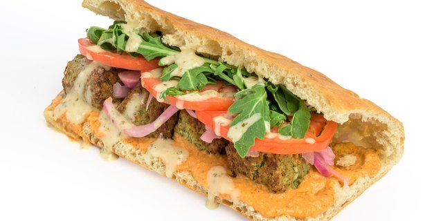 Falafel & Harissa Hummus Sandwich