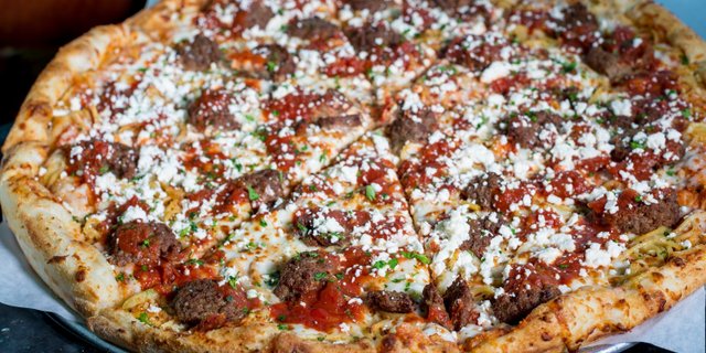 Spaghetti & Meatball Pizza