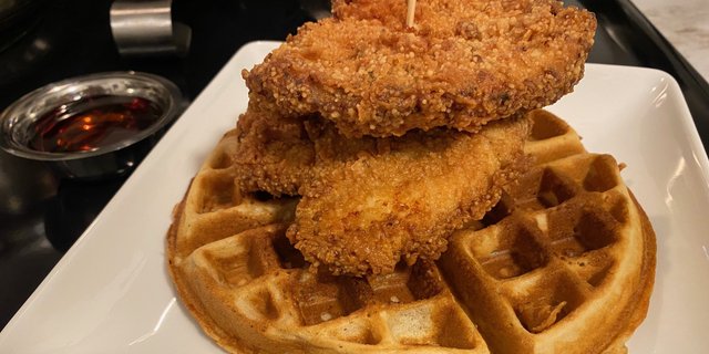 Blueberry Chicken & Waffles