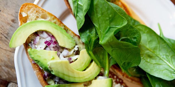 Mediterranean Avocado Sandwich