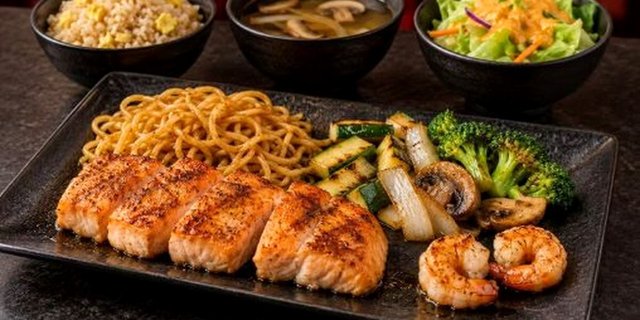 Shrimp & Salmon Hibachi Combination