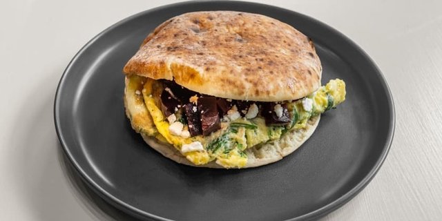 Crazy Greek Breakfast Sandwich