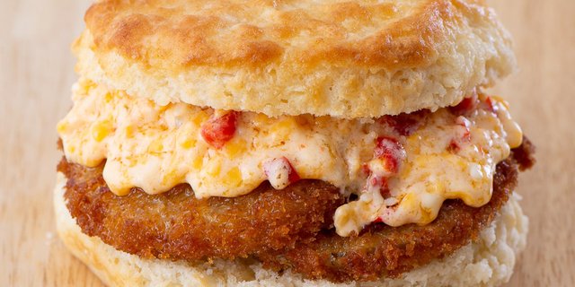 Fried Green Tomato Biscuit Sandwich