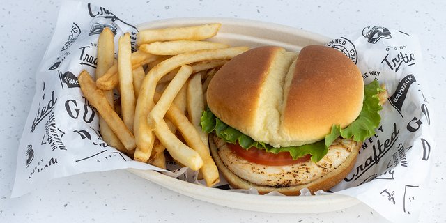 Grilled Chicken Sandwich & French Fries Boxed Meal