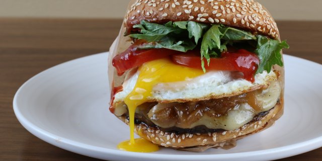 Sunny Side Burger Platter