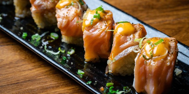 Torched Hamachi Yellowtail Rolls