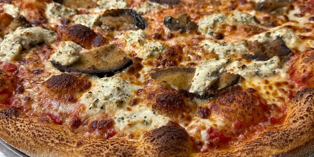 Eggplant Ricotta Pizza