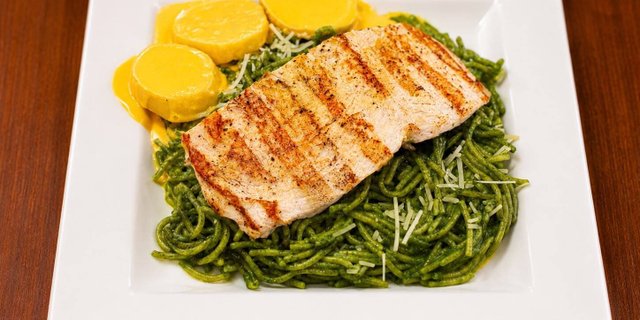 Grilled Chicken Breast w/ Pasta & Pesto