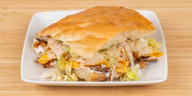 Roasted Chicken Focaccia Sandwich