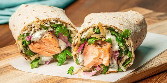 Garlic Herb Salmon Wrap