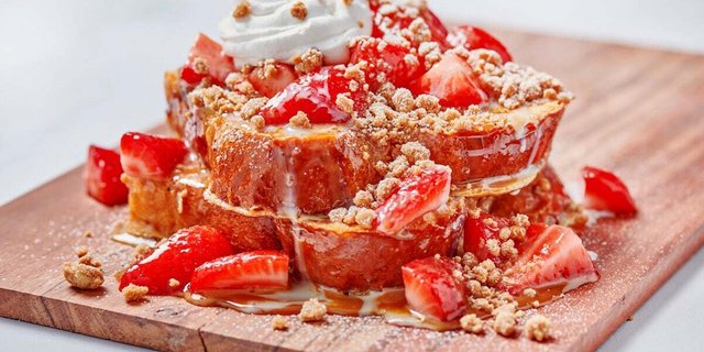 Strawberry Tres Leches French Toast