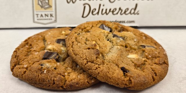 Warm Salted Caramel Chocolate Chunk Cookies