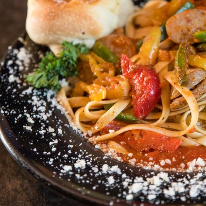 Stoplight Peppers & Pasta