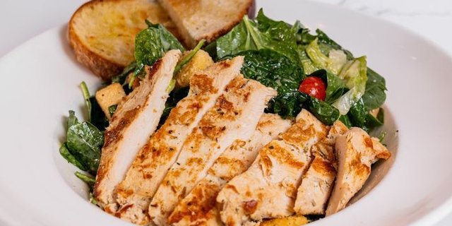 Kale Chicken Caesar Salad
