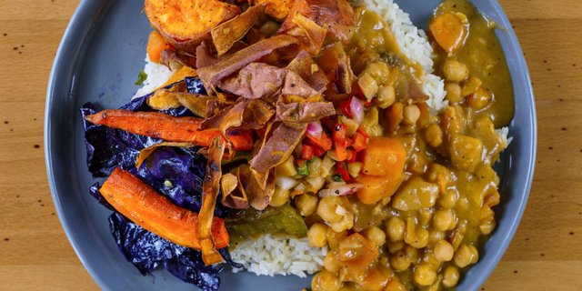 Chickpea Peanut Stew Bowl