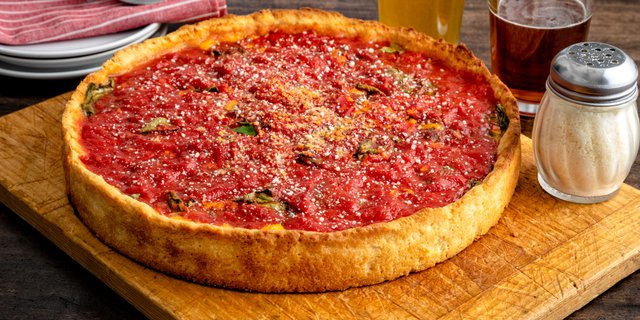Spinach Deep Dish Pizza
