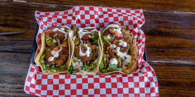 Three Falafel Tacos