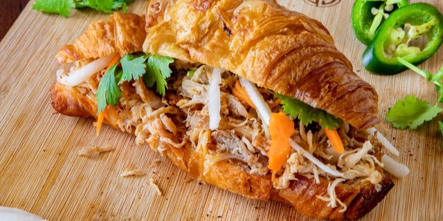 Croissant Shredded Chicken Sandwich