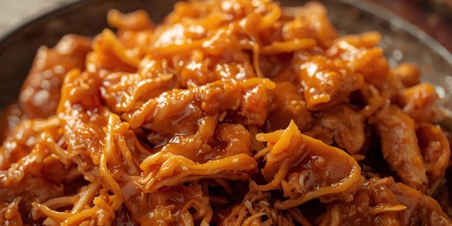 Golden Pulled Chicken BBQ