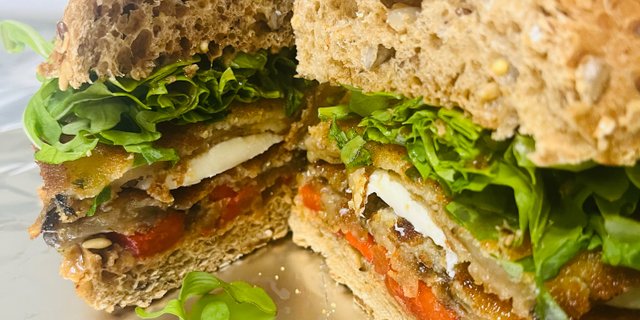 Eggplant Mozzarella Sandwich