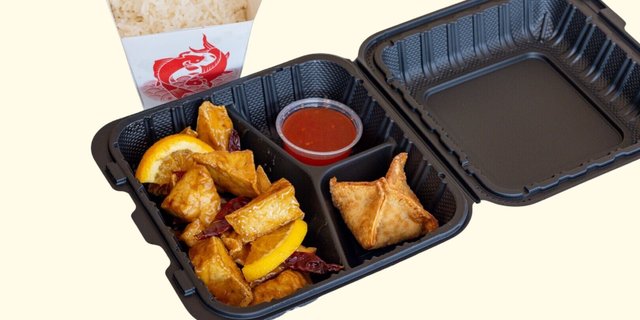 Gluten-Free Orange Tofu Tso Lunch Box
