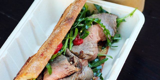 Roast Beef Sandwich French Dip Style