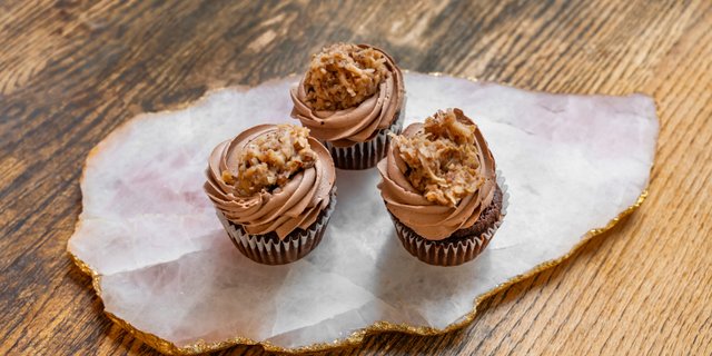 German Chocolate Cupcake